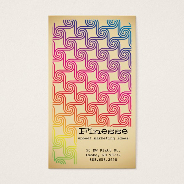 Cartes De Visite Dégradé rétro (Devant)