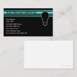 Cartes de visite d'électricien