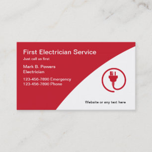Cartes de visite d'électricien