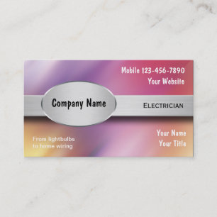 Cartes de visite d'électricien