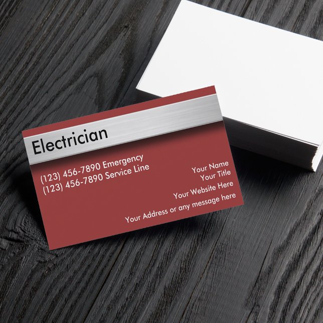 Cartes de visite d'électricien (Créateur téléchargé)