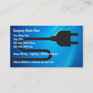 Cartes de visite d'électricien