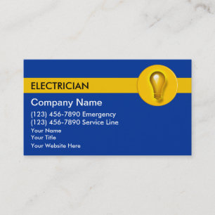 Cartes de visite d'électricien