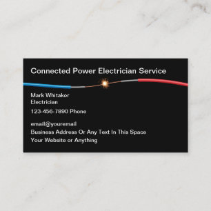 Cartes de visite d'électricien Spark Wire