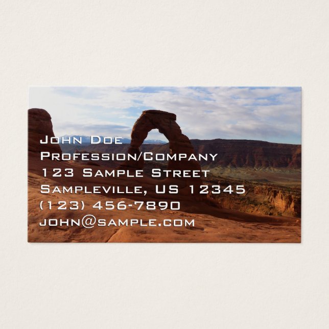 Cartes De Visite Delicic Arch I au Parc national des Arches (Devant)