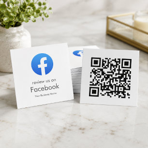 Cartes de visite Demande d'avis Facebook QR Code