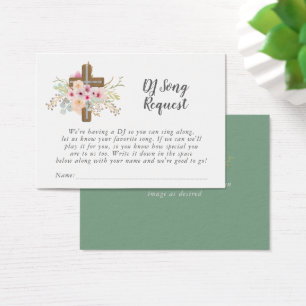 Cartes De Visite Demande de chansons DJ Mariage catholique - Croix