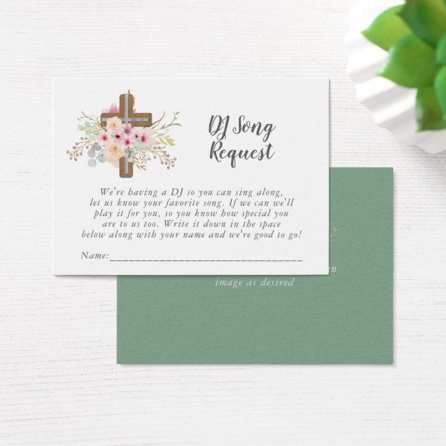 Cartes De Visite Demande de chansons DJ Mariage catholique - Croix  (Bureau)