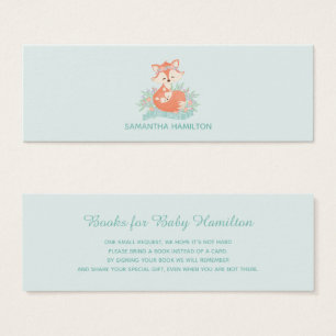 Cartes De Visite Demande de livre pour Baby Shower avec maman et bé