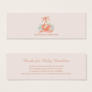 Cartes De Visite Demande de livre pour Baby Shower Maman et Bébé Re