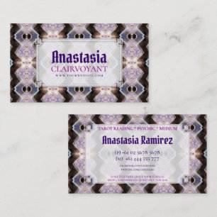 Cartes de visite d'énergie vive violette