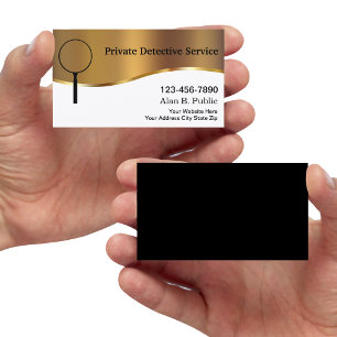 Cartes de visite d'enquêteur privé