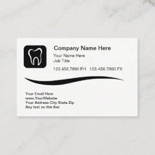 Cartes de visite dentaires avec logo de dent moder