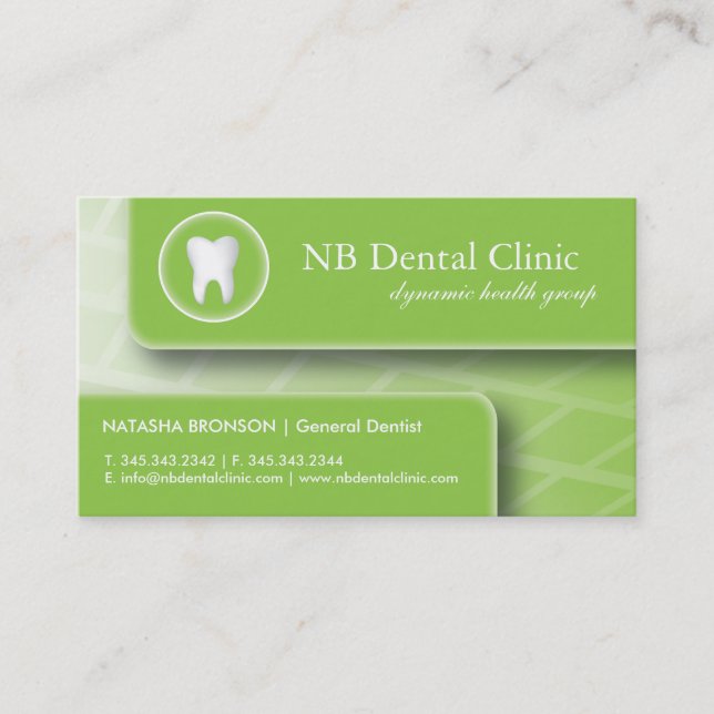Cartes de visite dentaires/Général Dentist (Devant)