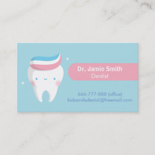 Cartes de visite dentaires pour dentifrice pour de