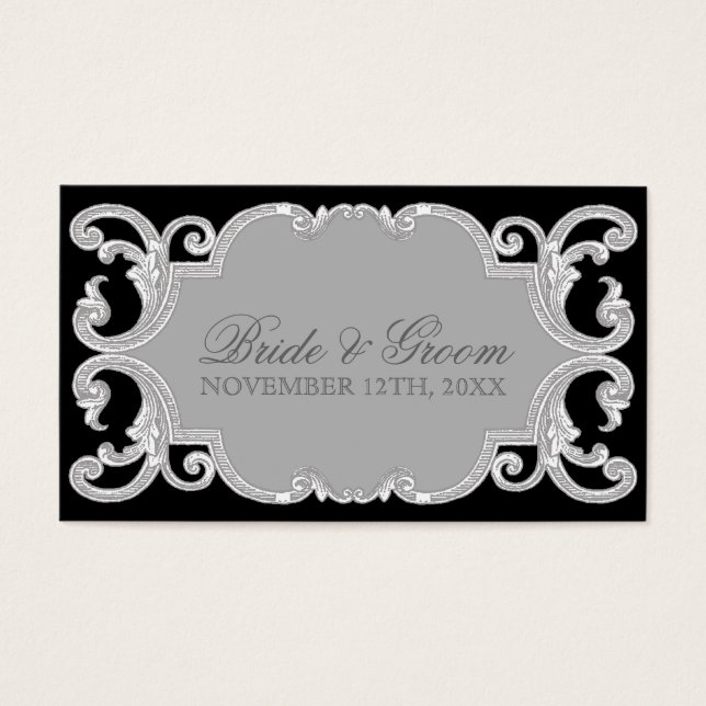 Cartes De Visite Dentelle à goutte d'oreille, Balises cadeaux Faveu (Devant)