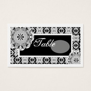 Cartes De Visite Dentelle blanche arabesque, mini table set pack