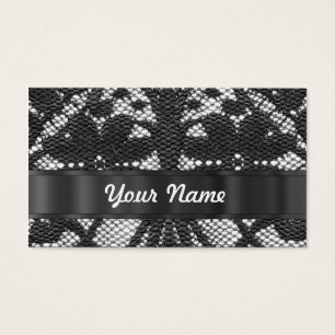 Cartes De Visite Dentelle noire personnalisée