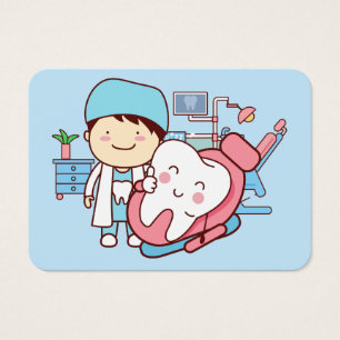 Cartes De Visite dentiste Animé avec dent