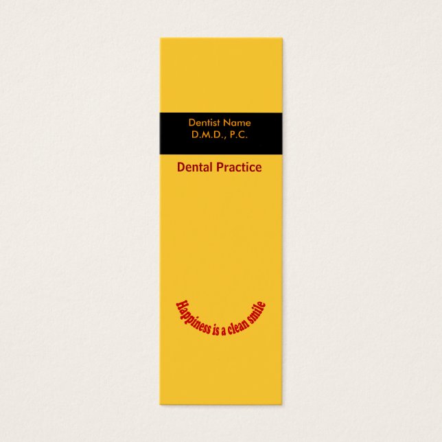 Cartes De Visite Dentiste audacieux de rendez-vous (Devant)