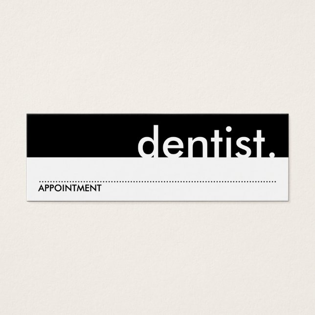 Cartes De Visite dentiste. (Carte de rendez-vous) (Devant)