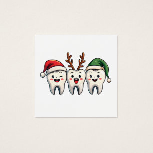 Cartes De Visite Dentiste Noël Dental Père Noël Floss Xmas Tree