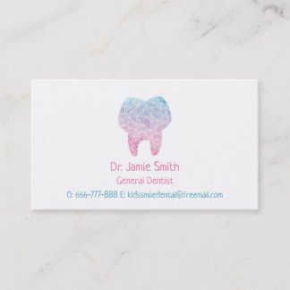 Cartes de visite dentiste polygone de galaxie