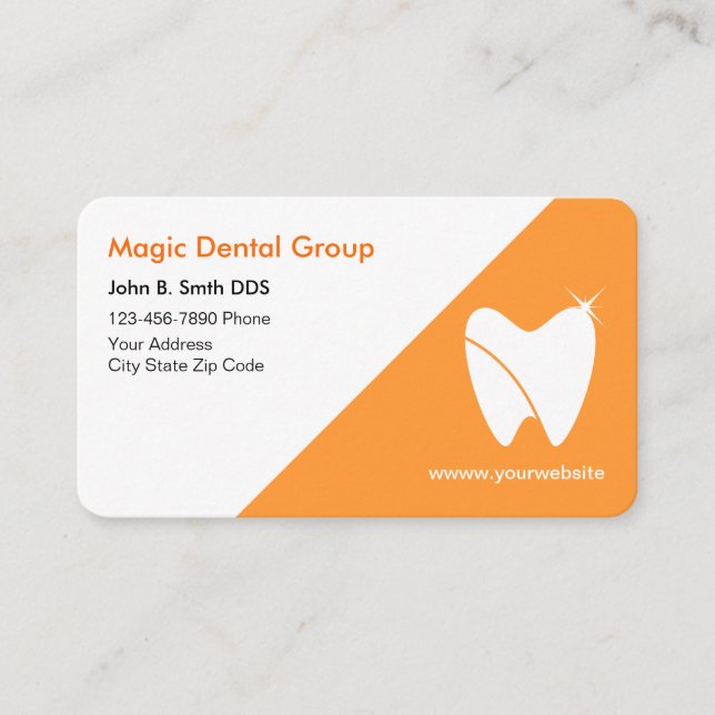 Cartes de visite dentistes modernes brillants (Devant)