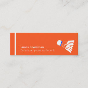 Cartes de visite d'entraîneur de badminton profess
