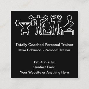 Cartes de visite d'entraîneur de fitness personnel