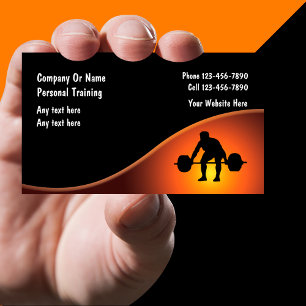 Cartes de visite d'entraîneur personnel