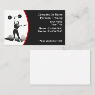 Cartes de visite d'entraîneur personnel