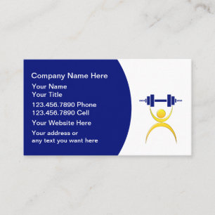 Cartes de visite d'entraîneur personnel