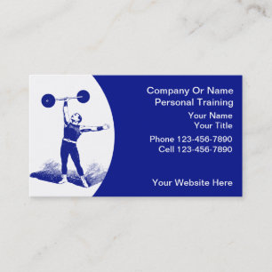 Cartes de visite d'entraîneur personnel