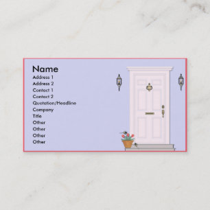 Cartes de visite d'entrée principale