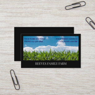 Cartes de visite d'entreprise agricole de maïs blé