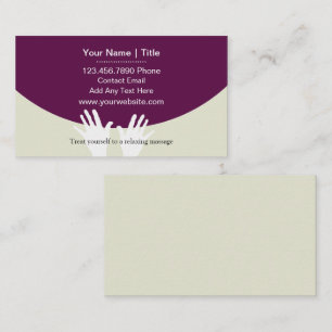 Cartes de visite d'entreprise de massage unique mo