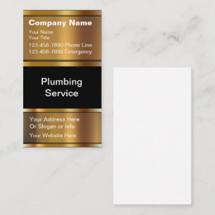 Cartes de visite d'entreprise de plomberie élégant