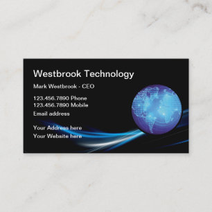 Cartes de visite d'entreprise de technologie moder