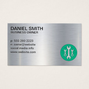 Cartes De Visite Dépouille   Métallique industrielle