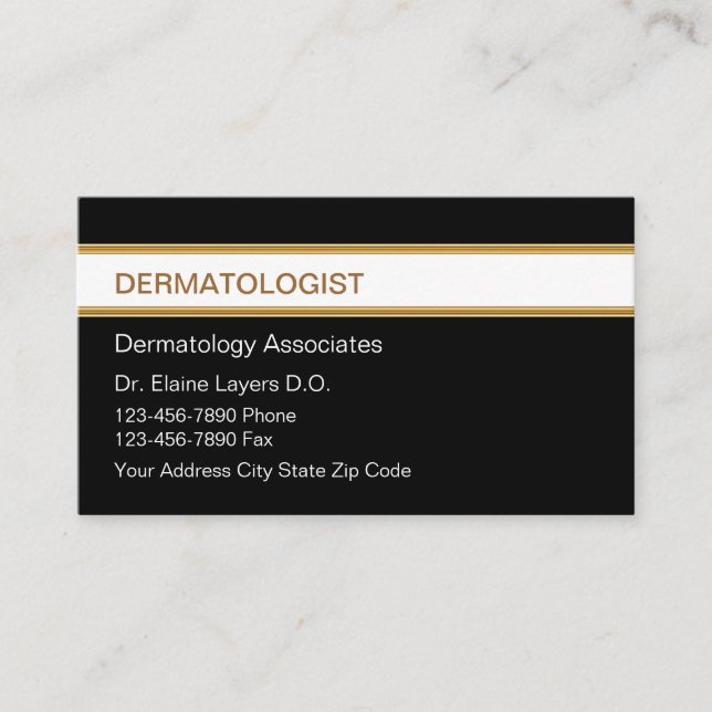 Cartes de visite dermatologues (Devant)