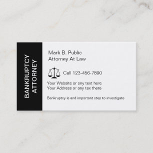 Cartes de visite des avocats en faillite