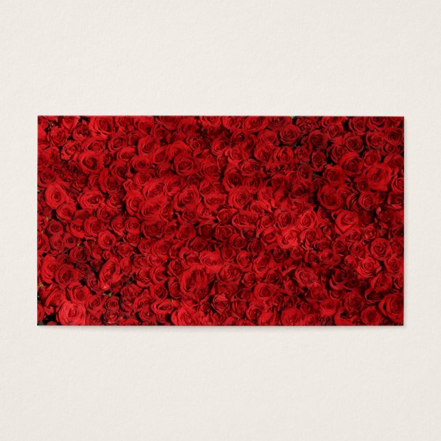 Cartes De Visite Des centaines de belles roses rouges (Devant)