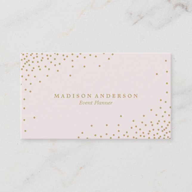 Cartes de visite des confettis | d'or (Devant)