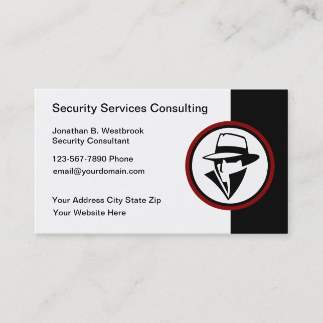 Cartes de visite des consultants en services de sé (Devant)