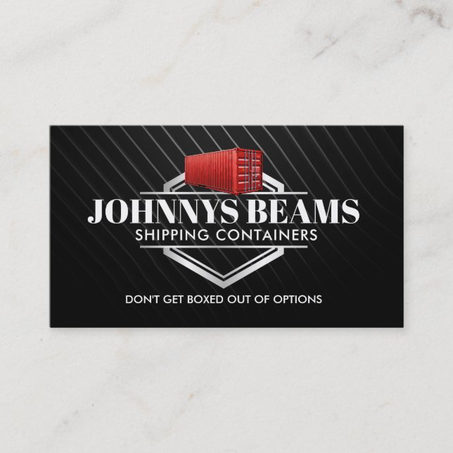 Cartes de visite des conteneurs d'expédition (Devant)