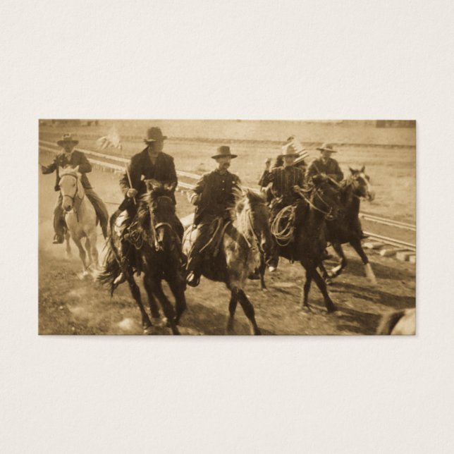 Cartes De Visite Des cowboys après le train de Teddy Roosevelt 1903 (Devant)