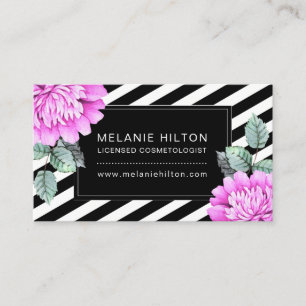 Cartes de visite des fleurs d'aquarelle