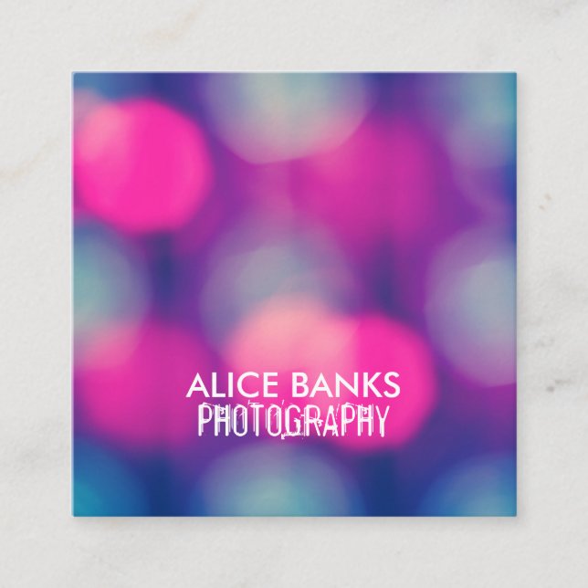 Cartes de visite des lumières floues (Devant)