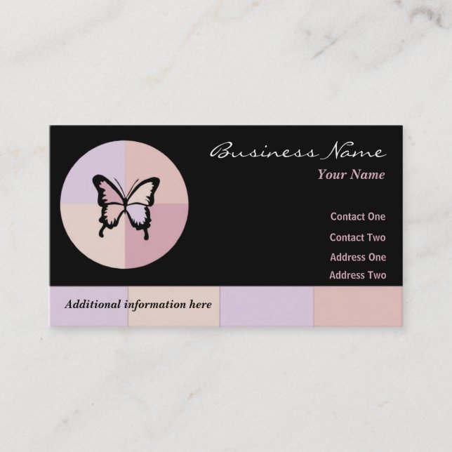 Cartes de visite des rêves de papillon (Devant)